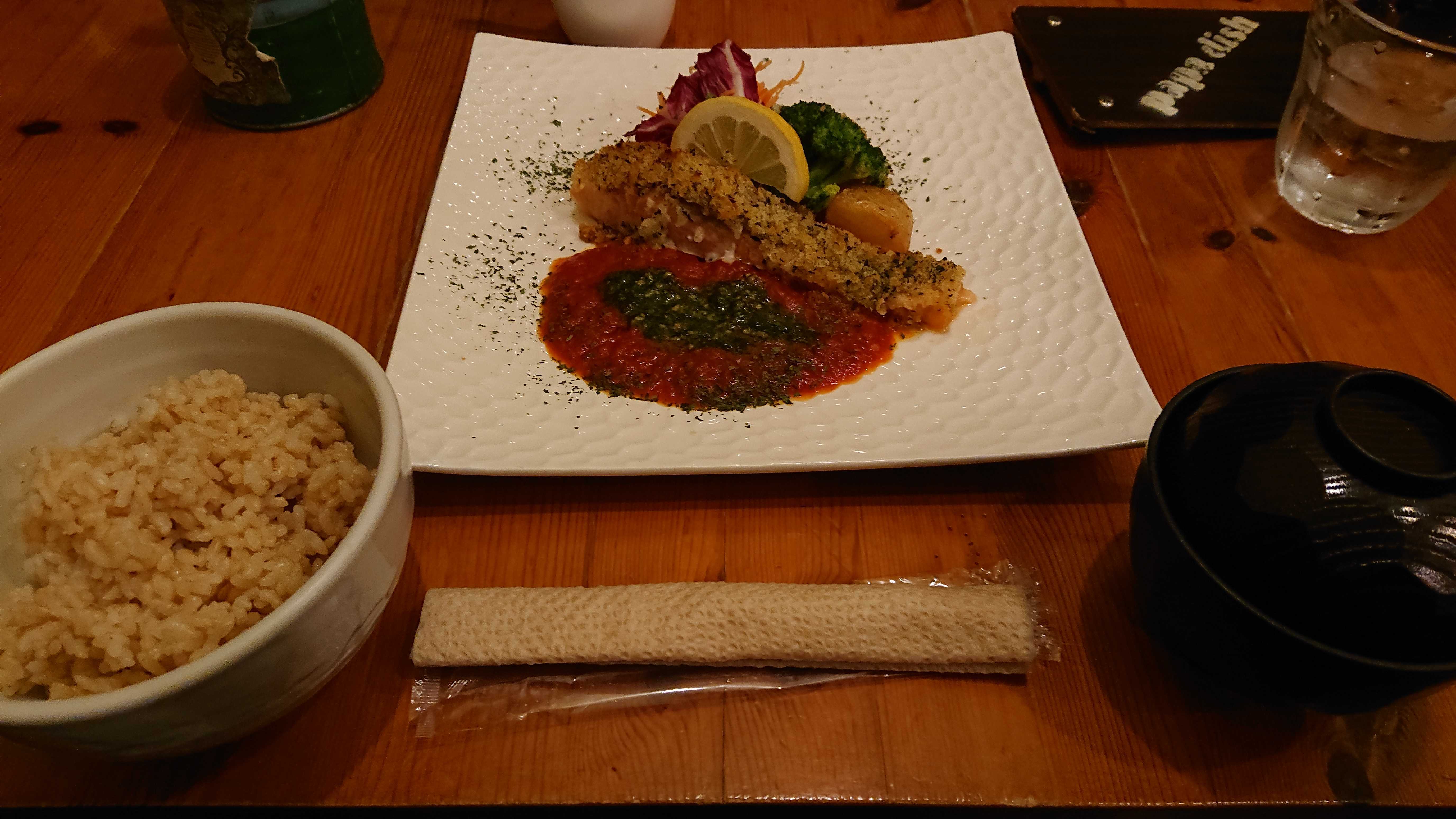 サーモンのパン粉焼き